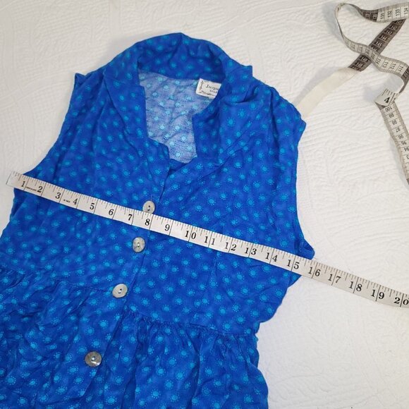 329. Jacqueline Studio Sleeveless Dress Blue Sz S - Picture 3 of 6